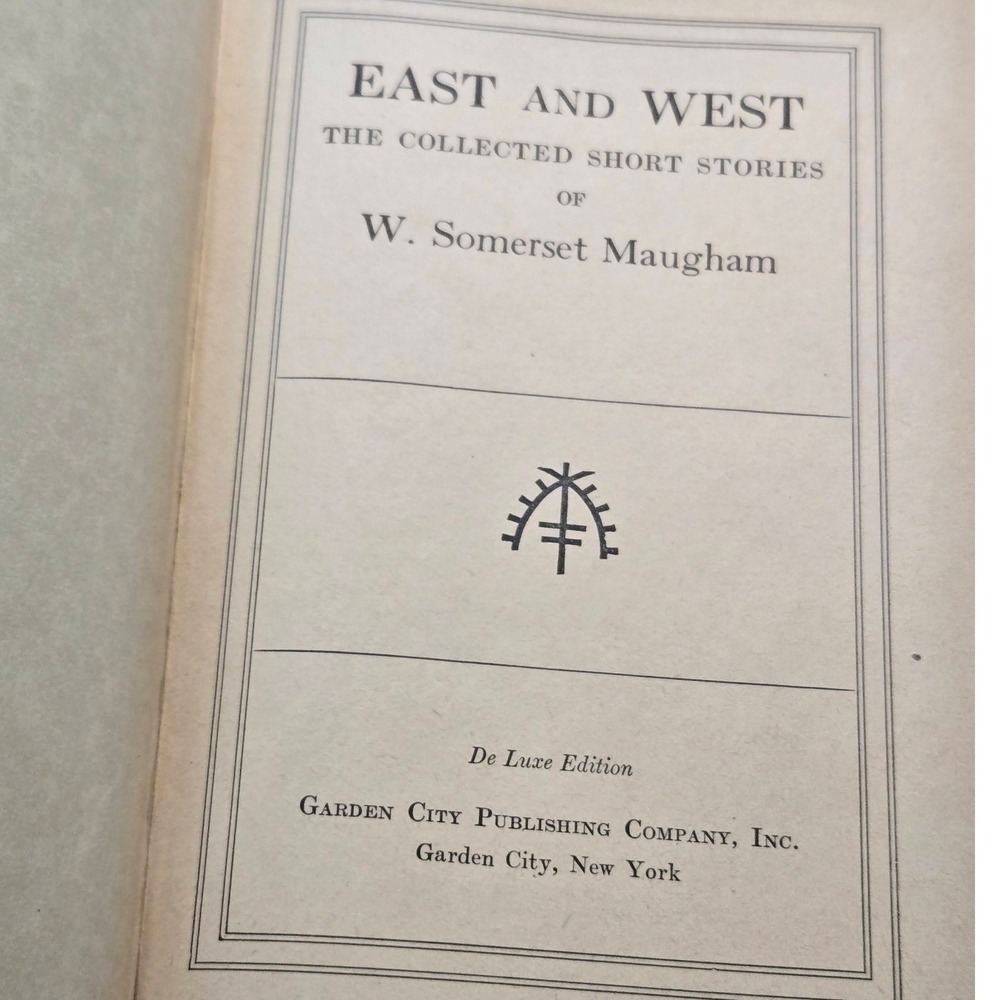 Garden City Publishing East and West W Somerset Maugham 1934 Deluxe - Picture 3 of 10